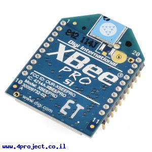 מודול תקשורת XBee Pro S1 60mW - אנטנת שבב