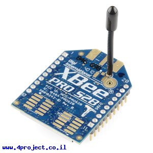 מודול תקשורת XBee Pro S2B (ZB) 63mW - אנטנת חוט