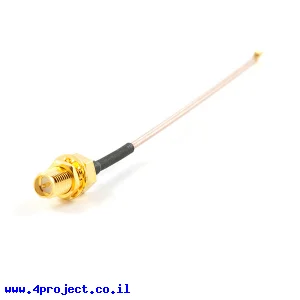 מתאם מחבר U.FL/IPEX1 ל-RP-SMA - אורך 10 ס"מ