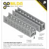 לוח מחורר תבנית goBILDA, מידות 43x240 מ"מ, 1x9 חורים, אלומיניום