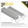 לוח מחורר תבנית goBILDA, מידות 43x240 מ"מ, 1x9 חורים, אלומיניום