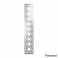 לוח מחורר תבנית goBILDA, מידות 43x240 מ"מ, 1x9 חורים, אלומיניום