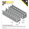 לוח מחורר תבנית goBILDA, מידות 43x192 מ"מ, 1x7 חורים, אלומיניום