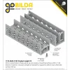 לוח מחורר תבנית goBILDA, מידות 43x192 מ"מ, 1x7 חורים, אלומיניום