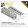 לוח מחורר תבנית goBILDA, מידות 43x192 מ"מ, 1x7 חורים, אלומיניום