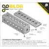 לוח מחורר תבנית goBILDA, מידות 43x192 מ"מ, 1x7 חורים, אלומיניום