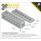 לוח מחורר תבנית goBILDA, מידות 43x192 מ"מ, 1x7 חורים, אלומיניום
