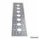 לוח מחורר תבנית goBILDA, מידות 43x192 מ"מ, 1x7 חורים, אלומיניום