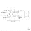 לוח מחורר תבנית goBILDA, מידות 43x96 מ"מ, 1x3 חורים, אלומיניום