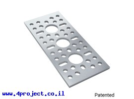 תמונה של מוצר לוח מחורר תבנית goBILDA, מידות 43x96 מ"מ, 1x3 חורים, אלומיניום