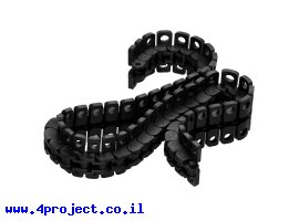 תמונה של מוצר שרשרת פלסטיק 8 מ"מ עם תפסנים - אורך 40 ס"מ