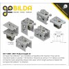 מחזיק מנוע Compact ServoBlock™ למנועי סרוו בגודל סטנדרטי עם ציר 3F-25T, רוחב 43 מ"מ