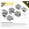 מחזיק מנוע Compact ServoBlock™ למנועי סרוו בגודל סטנדרטי עם ציר 3F-25T, רוחב 43 מ"מ