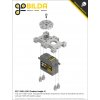 מחזיק מנוע Compact ServoBlock™ למנועי סרוו בגודל סטנדרטי עם ציר 3F-25T, רוחב 43 מ"מ