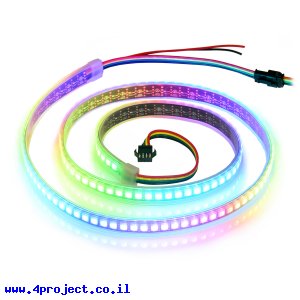 רצועת לדים Addressable RGB - אורך 1 מטר, 144 לדים (SK9822)
