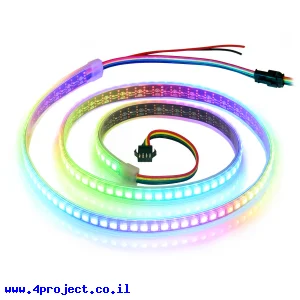 רצועת לדים Addressable RGB - אורך 1 מטר, 144 לדים (SK9822)