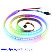 רצועת לדים Addressable RGB - אורך 1 מטר, 144 לדים (SK9822)