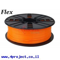 פלסטיק למדפסת תלת-מימד - כתום - TPU גמיש 1.75mm