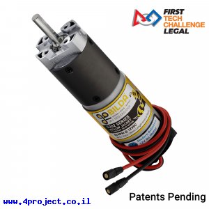 מנוע 36Dx127L מהירות 60rpm @ 12V עם מקודד - סדרה 5202 - ציר 6 מ"מ