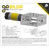 מנוע 36Dx127L מהירות 117rpm @ 12V עם מקודד - סדרה 5202 - ציר 6 מ"מ