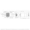 מנוע 36Dx118L מהירות 435rpm @ 12V עם מקודד - סדרה 5202 - ציר 6 מ"מ