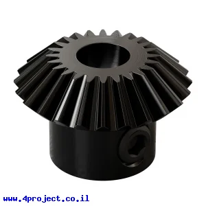 גלגל שיניים Miter MOD0.8 לציר 1/4", 45 מעלות, פלדה - 24 שיניים