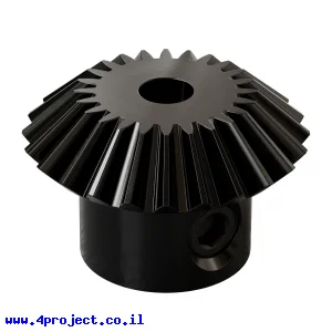 גלגל שיניים Miter MOD0.8 לציר 4 מ"מ, 45 מעלות, פלדה - 24 שיניים