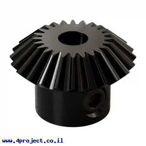 גלגל שיניים Miter MOD0.8 לציר 5 מ"מ, 45 מעלות, פלדה - 24 שיניים
