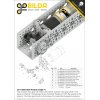 גלגל שיניים Miter MOD0.8 לציר 6 מ"מ, 45 מעלות, פלדה - 24 שיניים
