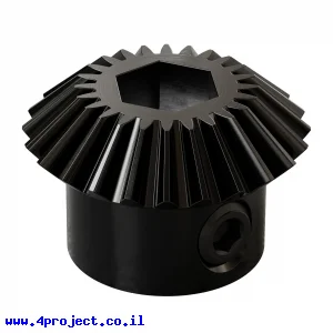 גלגל שיניים Miter MOD0.8 לציר REX 8 מ"מ, 45 מעלות, פלדה - 24 שיניים