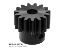 תמונה של מוצר גלגל שיניים MOD0.8 לציר 4 מ"מ עגול, פלדה - 15 שיניים