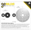 גלגל שיניים MOD0.8 לציר 1/4" עגול, פלדה - 24 שיניים