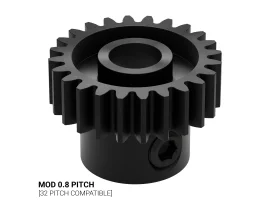 תמונה של מוצר גלגל שיניים MOD0.8 לציר 1/4" עגול, פלדה - 24 שיניים