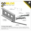 ספייסר אלומיניום נקבה/נקבה משושה M4 - אורך 264 מ"מ - חבילה של 4