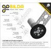 לוח מחורר תבנית goBILDA מעוגל, מידות 32x152 מ"מ, 1x6 חורים, אלומיניום