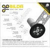 לוח מחורר תבנית goBILDA מעוגל, מידות 32x152 מ"מ, 1x6 חורים, אלומיניום