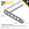 לוח מחורר תבנית goBILDA מעוגל, מידות 32x152 מ"מ, 1x6 חורים, אלומיניום