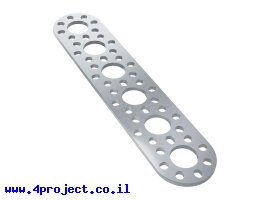 תמונה של מוצר לוח מחורר תבנית goBILDA מעוגל, מידות 32x152 מ"מ, 1x6 חורים, אלומיניום
