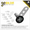לוח מחורר תבנית goBILDA מעוגל, מידות 32x104 מ"מ, 1x4 חורים, אלומיניום