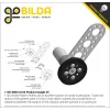 לוח מחורר תבנית goBILDA מעוגל, מידות 32x104 מ"מ, 1x4 חורים, אלומיניום