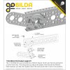 לוח מחורר תבנית goBILDA מעוגל, מידות 32x104 מ"מ, 1x4 חורים, אלומיניום