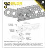לוח מחורר תבנית goBILDA מעוגל, מידות 32x104 מ"מ, 1x4 חורים, אלומיניום