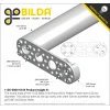 לוח מחורר תבנית goBILDA מעוגל, מידות 32x104 מ"מ, 1x4 חורים, אלומיניום