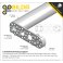 לוח מחורר תבנית goBILDA מעוגל, מידות 32x104 מ"מ, 1x4 חורים, אלומיניום