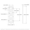 לוח מחורר תבנית goBILDA מעוגל, מידות 32x104 מ"מ, 1x4 חורים, אלומיניום