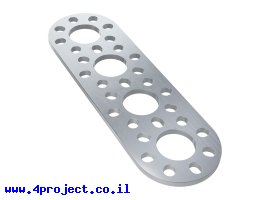 תמונה של מוצר לוח מחורר תבנית goBILDA מעוגל, מידות 32x104 מ"מ, 1x4 חורים, אלומיניום