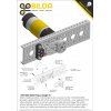 לוח מחורר תבנית goBILDA מעוגל, מידות 32x56 מ"מ, 1x2 חורים, אלומיניום