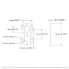 לוח מחורר תבנית goBILDA מעוגל, מידות 32x56 מ"מ, 1x2 חורים, אלומיניום