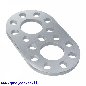 לוח מחורר תבנית goBILDA מעוגל, מידות 32x56 מ"מ, 1x2 חורים, אלומיניום