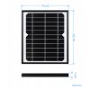 תא סולארי 5.5V/6W (Monocrystalline) - עם מעמד התקנה